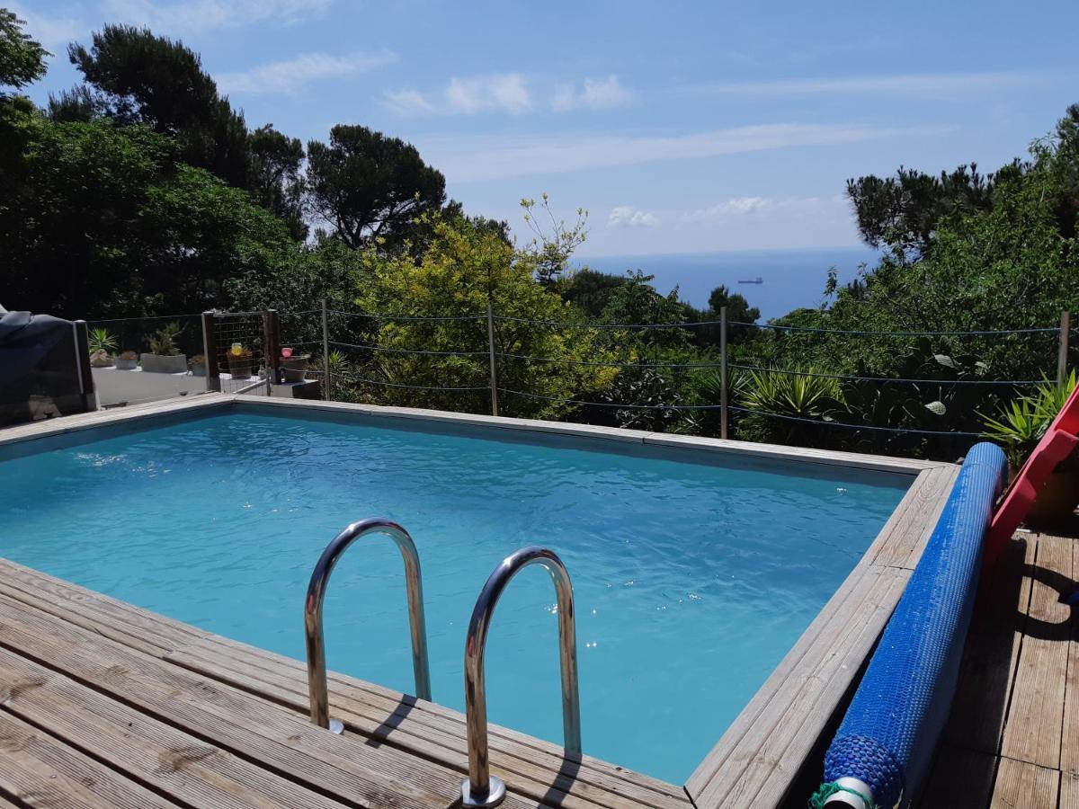 Haut De Villa Au Mont St Clair Vue Exceptionnelle Mer Et Foret Terrasses, Piscine, Petanque, Solarium Prives Sète Eksteriør billede
